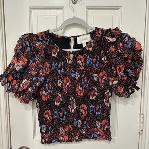 Cleobella Ruffled Blouse - Red, Blue, Black